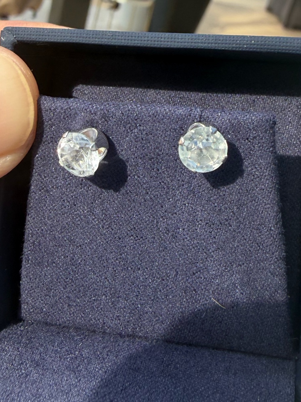 Classic Sterling 2ctw white Sapphire Stud Earrings - Women Jewelry